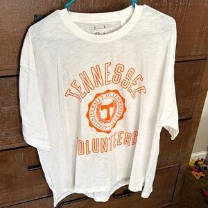 Pressbox White and Orange Tennessee Tee